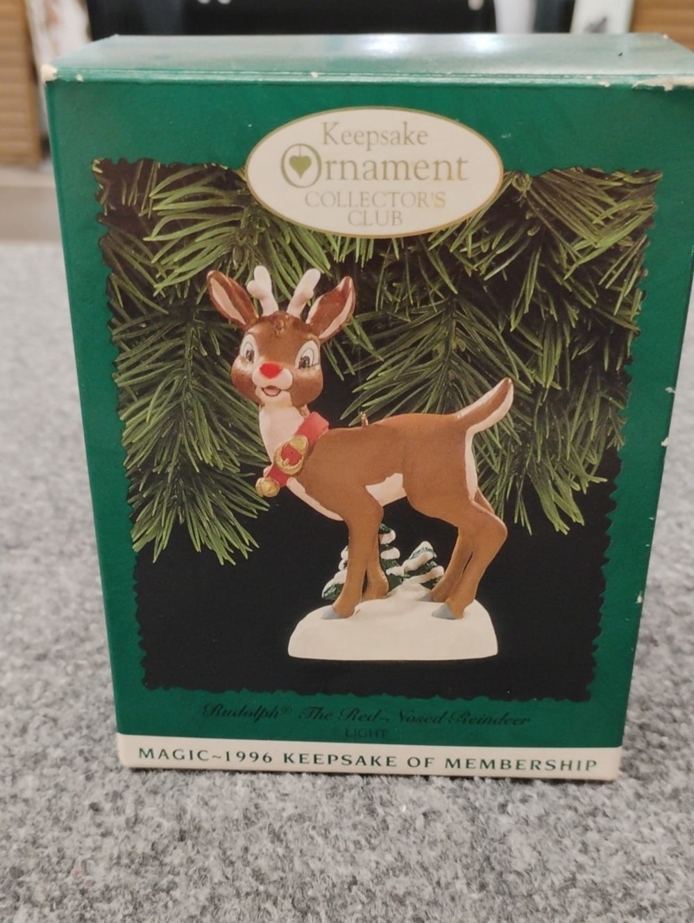 Hallmark KEEPSAKE the Label Brown and Red Rudolph Reindeer Ornament